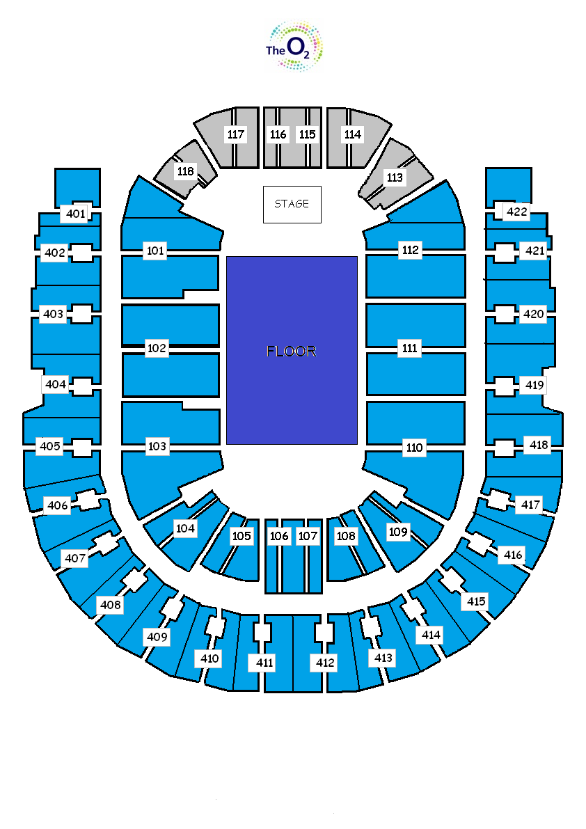 Bts London O2 Arena Seating Chart